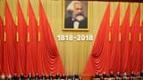 Chinese government giant Marx portrait