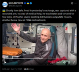 Zinoviy from Lviv, freed in yesterday’s exchange, was captured with a wounded arm. Instead of medical help, he was beaten and tortured for four days 21-06-2025 HD