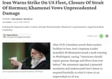 iran to strike us fleet