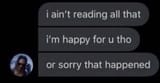 happy for you