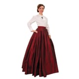 victorian-red-taffeta-pleated-skirt-w-attached-underskirt-24