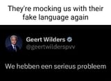 We have a serious problem Netherlands fake language