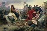 Vercingetorix throws down his arms at the feet of Julius Caesar - Lionel Royer (1899)