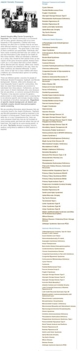 Jewish Genetic Diseases