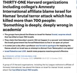 Harvard palestine letter