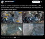 High-res satellite images show Fordow nuclear site after GBU-57A-B bomb strikes. Reports suggest a US bomb likely hit &#039;centrifuge halls&#039; 22-06-2025
