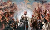 Arturo Reque Meruvia &#039;Kemer&#039; (Cochabamba, Bolivia 1906-1969 Madrid) Allegory of Franco and the Crusade - fresco 1948-49 (detail)