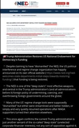 national endowment for democracy funding