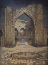 Taher Pour Heidari (Rafsanjan, Kerman province, Islamic Republic of Iran 1984-) Ruins of a Masjid - Oil on canvas 2020