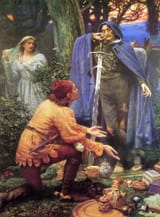 Edward Robert Hughes (London, U.K. 1851-1914 St Albans, Hertfordshire, England, U.K.) Bertuccio&#039;s Bride, scene from &#039;&#039;The Facetious Nights of Straparola&#039;&#039; by Giovanni Francesco Straparola (c.1485-1558) - Pencil and watercolour wit