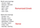 calendar names