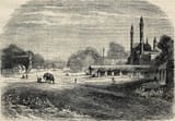 Auguste Trichon (Paris 1814-1898 ibid.) View of Delhi - lithography 1862