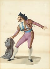 Joaquín Domínguez Bécquer (Seville, Province of Seville, Kingdom of Spain 1817-1879 ibidem) Costume study of a bullfighter - Watercolour and gouache 1834