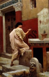 Stefan Bakałowicz (Warsaw 1857-1947 Rome) The walls of Pompeii - oil on canvas 1885 [CIL IV 1684 inscription on the facade of the House of the Bear (VII 2.45-46)]