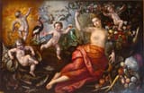 Maerten de Vos (Antwerp 1532-1603 ibid.) Abundance - oil on canvas 1584 (c.i.)