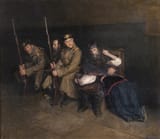 After Nikolay Alekseyevich Kasatkin (Moscow, Russian Empire 1859-1930 Moscow, USSR) In the corridor of the district court - Oil on canvas-min