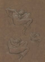 Frederic Leighton (Scarborough 1830-1896 London) Flaming June - chalk on paper c.1895 (study)