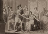 Julià Verdú (Alcoy, Province of Alicante 1780-1846 Madrid) Hector and Andromache - pencil and watery on paper 1825 (study)