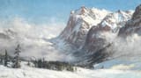 Ernest Albert Waterlow (London, U.K. 1850-1919 Hampstead, County of London, England, U.K.) A view of Wetterhorn - Oil on canvas