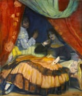 Federico Armando Beltrán Masses (Guaira de la Melena, Captaincy General of Cuba, Spanish Empire 1885-1949 Barcelona, Province of Barcelona, Spanish State) La Suplica (The Entreaty) - Oil on canvas 1916