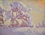Gustaf Fjaestad (Stockholm, U.K. of Sweden-Norway 1868-1948 Arvika, Värmlands län, Kingdom of Sweden) The snow - Oil on canvas c.1921