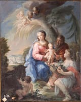 José Antonio Jimeno y Carrera (Valencia 1757-c.1820 ibid.) Rest on the flight into Egypt - oil on canvas 1781