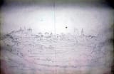 José María Avrial y Flores (Madrid 1807-1891 ibid.) View of the city of León - pencil on paper 1845b