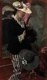 Alexey Vladimirovich Isupov (Vyatka, Vyatka Governorate, Russian Empire 1889-1957 Rome, Republic of Italy) The Milliner - Oil on canvas 1946