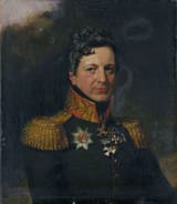 George Dawe (London, Kingdom of Great Britain 1781-1829 London, U.K.) Portrait of General Pyotr Lvovich Davydov (1781-1842) - Oil on Canvas-min