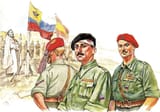 Antonio Hernández Palacios (Madrid 1921-2000 ibid.) Requeté Colonel Nikolai Nikolaevich Boltin, Legionnaire Nikolai Vsevolodovich Shinkarenko-Brusilov, and Requeté Sergeant Rashevsky in 1937 - 1995