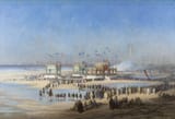 Édouard Riou (Saint Servan sur Mer 1833-1900 Paris) Inauguration of the Suez Canal - oil on canvas 1896 [17 Nov. 1869]