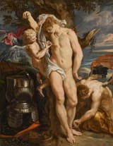 Peter Paul Rubens (Siegen, County of Nassau-Dillenburg, Holy Roman Empire 1577-1640 Antwerp, Duchy of Brabant, Holy Roman Empire) Saint Sebastian tended by two angels - Oil on canvas