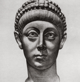 Unknown artist (Roman 4th c.) Emperor Arcadius - Pentelic marble 395-400c [modern drawing]