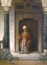 Stanisław Chlebowski (Pokutyńce, Podolian Governorate, Russian Empire 1835-1884 Posen, Province of Posen, German Reich) The Palace Guard - Oil on canvas 1881