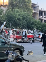 photo_2025-06-22_10-52-22 Iranian ambulance blown up by Israeli drone - WarFront Witness telegram
