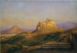 Rudolf Müller (Basel, Canton of Basel, Helvetic Republic 1802-1885 Rome, Kingdom of Italy) View of the Acropolis from the Pnyx - Oil on Canvas 1863-min