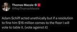 thomas massie votes against punishing schiff