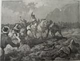 Fernando Mota González (Spanish 19th-20th c.) Death of Al-Samh ibn Malik at the Battle of Tolosa - 1916 [Aquitanian victory, 9 June 721]
