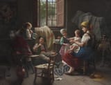 Giovanni Battista Torriglia (Genoa, Liguria, Kingdom of Sardinia 1858-1937) Blowing Bubbles - Oil on canvas