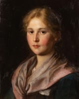Franz Defregger (Stronach, County of Tyrol, Austrian Empire 1835-1921 Munich, Free State of Bavaria, German Reich) Portrait of a Woman - Oil on panel