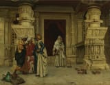 Rudolf Ernst (Vienna, Austrian Empire 1854-1932 Fontenay-aux-Roses, Seine, French Republic) Outside the Mosque - Oil on panel
