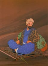 Hossein Behzad (Tehran, Sublime State of Iran 1894-1968 Tehran, Imperial State of Iran) The Persian poet Rudaki (c.858-c.941) - 1958-min