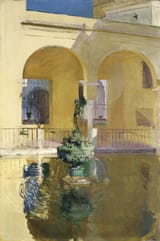 Joaquín Sorolla y Bastida (Valencia, Province of Valencia, Kingdom of Spain 1863-1923 Cercedilla, Province of Madrid, Kingdom of Spain) Estanque de Charles V, Alcázar, Seville - Oil on canvas 1910