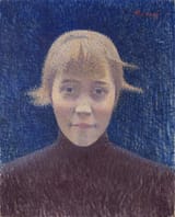 Achille Laugé 1861 (Portrait of a young woman, Cailhau) Oil on canvas