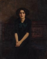 Jerka Hermina Ljubica Rojc (Bjelovar, Kingdom of Croatia and Slavonia, A.H.M. 1883-1964 Zagreb, Socialist Republic of Croatia, Socialist Federal Republic of Yugoslavia ) Portrait of a woman - Oil on Canvas 1913