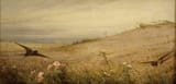 Fidelia Bridges (Salem, Massachusetts, U.S.A. 1834-1923 New Canaan, Connecticut, U.S.A.) Pastures by the Sea - Oil on canas c.1889