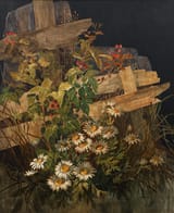 Robert H. Laessig (West New York, New Jersey, U.S.A. 1913-2010) Daisies and Wildberries - Acrylic on panel