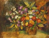 Robert H. Laessig (West New York, New Jersey, U.S.A. 1913-2010) Still-Life of Wild Flowers - Mixed media on paper c.1960