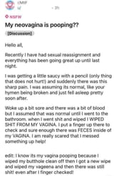 SRS Vagina Poops