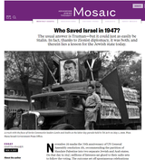 Stalin the savior of Israel